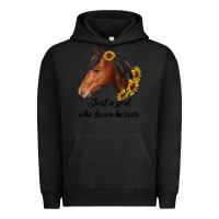 Pigment Black just a girl who loves horses Urban Hoodie - RanaPortraitStore