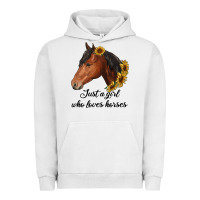 Pigment Lunar Rock just a girl who loves horses Urban Hoodie - RanaPortraitStore