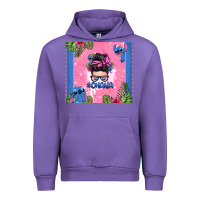 Tulip ohana stitch messy bun Urban Hoodie - Zillion Design Studio