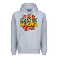 Heather Grey groovy mama Premium Hoodie - Zillion Design Studio