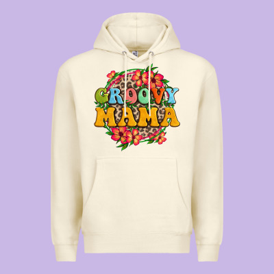Groovy Mama Premium Hoodie Designed By Zillion Design Studio