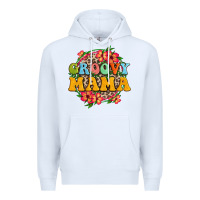 White groovy mama Premium Hoodie - Zillion Design Studio