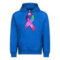Cobalt Breast Cancer Ribbon with Feather Urban Hoodie - texasbilliewilder