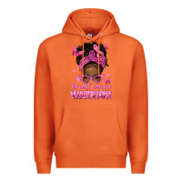 Carrot afro messy bun breast cancer warrior Premium Hoodie - texasbilliewilder