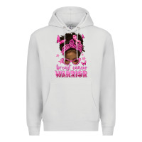 Dove Grey afro messy bun breast cancer warrior Premium Hoodie - texasbilliewilder
