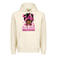 Tofu afro messy bun breast cancer warrior Premium Hoodie - texasbilliewilder