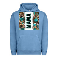 Pigment Pebble Blue western mama Urban Hoodie - Zillion Design Studio