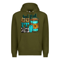 Army Green but first coffee Premium Hoodie - Zillion Design Studio