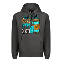 Charcoal Heather but first coffee Premium Hoodie - Zillion Design Studio