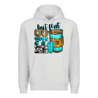 Dove Grey but first coffee Premium Hoodie - Zillion Design Studio