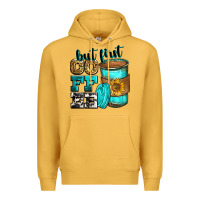 Mustard but first coffee Premium Hoodie - Zillion Design Studio