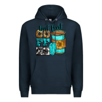Navy but first coffee Premium Hoodie - Zillion Design Studio