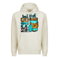 Oatmeal Heather but first coffee Premium Hoodie - Zillion Design Studio