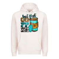 Pale Pink but first coffee Premium Hoodie - Zillion Design Studio