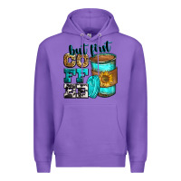 Purple but first coffee Premium Hoodie - Zillion Design Studio