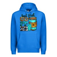 True Royal but first coffee Premium Hoodie - Zillion Design Studio