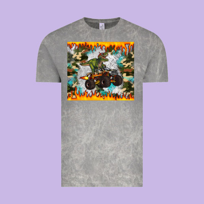 Monster Truck Dinosaur T Rex Tumbler Vintage Tee Designed By Artiststas