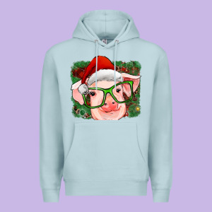 Christmas Pig Premium Hoodie Designed By Ranaportraitstore