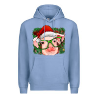 Colony Blue christmas pig Premium Hoodie - RanaPortraitStore