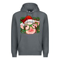 Rock christmas pig Premium Hoodie - RanaPortraitStore