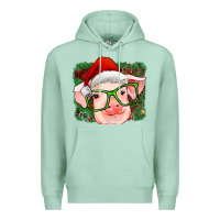 Seafoam christmas pig Premium Hoodie - RanaPortraitStore