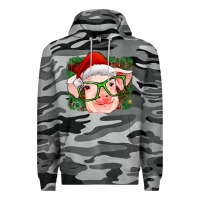 Slate Camo christmas pig Premium Hoodie - RanaPortraitStore