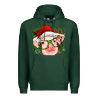 Sports Green christmas pig Premium Hoodie - RanaPortraitStore