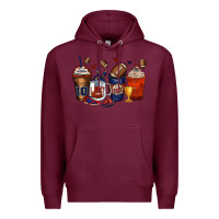 Burgundy american football coffee cups Premium Hoodie - Zillion Design Studio