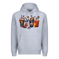 Heather Grey american football coffee cups Premium Hoodie - Zillion Design Studio