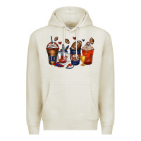 Oatmeal Heather american football coffee cups Premium Hoodie - Zillion Design Studio