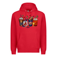 Red american football coffee cups Premium Hoodie - Zillion Design Studio