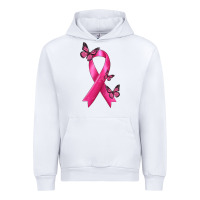 Breast Cancer Ribbon With Butterfly Urban Hoodie | Teevron
