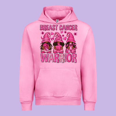 Breast Cancer Warrior Afro Gnomes Urban Hoodie Designed By Texasbilliewilder