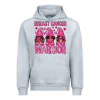 Heather Grey Breast Cancer Warrior Afro Gnomes Urban Hoodie - texasbilliewilder