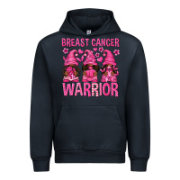 Navy Breast Cancer Warrior Afro Gnomes Urban Hoodie - texasbilliewilder