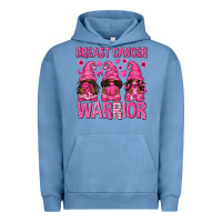 Pigment Pebble Blue Breast Cancer Warrior Afro Gnomes Urban Hoodie - texasbilliewilder