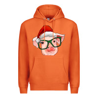 Carrot christmas pig with santa claus hat Premium Hoodie - RanaPortraitStore