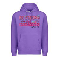 Purple be strong and courageous Premium Hoodie - texasbilliewilder