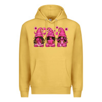 Antique Gold breast cancer afro gnomies Premium Hoodie - texasbilliewilder