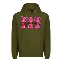 Army Green breast cancer afro gnomies Premium Hoodie - texasbilliewilder