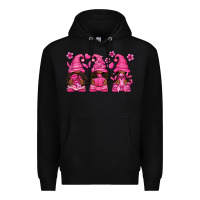 Black breast cancer afro gnomies Premium Hoodie - texasbilliewilder
