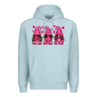 Blue Mist breast cancer afro gnomies Premium Hoodie - texasbilliewilder