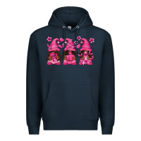 Navy breast cancer afro gnomies Premium Hoodie - texasbilliewilder
