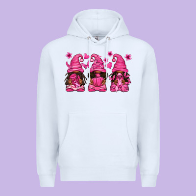 Breast Cancer Afro Gnomies Premium Hoodie Designed By Texasbilliewilder