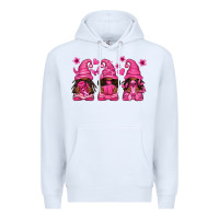 White breast cancer afro gnomies Premium Hoodie - texasbilliewilder