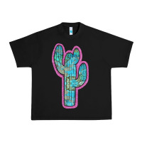 Black Western Turquoise Cactus Urban Heavy Tee - RanaPortraitStore
