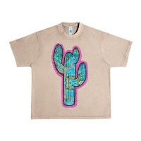 French Oak Western Turquoise Cactus Urban Heavy Tee - RanaPortraitStore