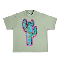 Oil Green Western Turquoise Cactus Urban Heavy Tee - RanaPortraitStore