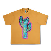 Peanut Butter Western Turquoise Cactus Urban Heavy Tee - RanaPortraitStore