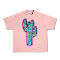 Salmon Western Turquoise Cactus Urban Heavy Tee - RanaPortraitStore